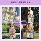 Athand Funny Money Canvas Tote Bag With Zipper Inner Pockets reusable Dollar    