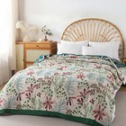 Christmas Boho Throw Blanket For Bed  Lightweight Muslin Cotton Quilt Blanket   