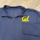 Fanatics Cal Bears Mens Navy Blue Quarter Zip Pullover Shirt Size Large