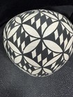 Native American Pottery Signed Becky Pasquale Acoma Pueblo Seed Pot Black White