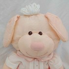 Vintage 1980s Fisher Price Puffalump Peach Orange Puppy Dog Plush Stuffed 