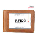 Slim Men Rfid Blocking Leather Wallet With Removable Money Clip Card Case Pocket
