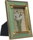  Vintage Picture Frame 2 5x3 5  Luxury Antique Green Photo Frame With Go