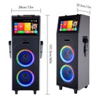 4000w Karaoke Machine Dual 10  Woofer Speaker W 2 Wireless Mic 14 1  Touchscreen