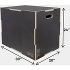 Signature 30  X 24  X 20  Wooden Plyo Box Non-slip Jump Platform  Gray open Box 