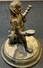 Vntg Cast Brass Bronze Batuk Bhairava Statue 3 5   -indian Or Himalayan Metalwork