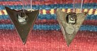 Vintage Western Bullhead Alpaca Silver And Turquoise Decorative Collar Tips