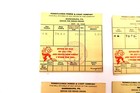 X13 Vintage Reddy Kilowatt Bill Recipts Pa Power   Light Company 1948 - 1950