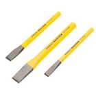 Cold Chisel Set  3-pcs  Hardened Tempered Carbon-steel Blade Bi-material Handle