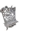 Metal Book Bible Holder Stand Pierced Ornate Vine Design Aluminum