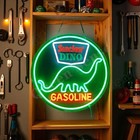 16 x16  Sinclair Dino Gasoline Gas Oil Led Neon Sign With Dimmer Usb Powered 