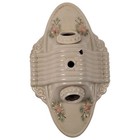 Vintage Porcelain Pink Blue Floral Pattern Flush Mount Ceiling Light Fixture