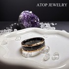 8mm Rose Gold black Men Jewelry Brick Pattern Groove Center Atop Tungsten Ring