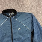 Vintage The North Face Jacket Mens Large Blue Black Ripstop Windbreaker Running