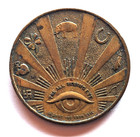 Vintage 1933 Chicago World s Fair All-seeing Eye Good Luck Token