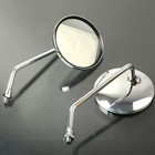 Pair 10mm Round Side Mirrors Left   Right For Honda Cl90 Cb100 Cl100 Cl125 Cb125