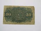 1863   10 Fourth Issue Fractional Currency Obsolete Bank Note Bill 4th Vg