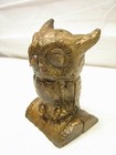 Early Cast Iron Coin Bank Wise Old Owl Figural Bird Dime Still Penny