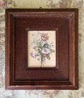 Vintage Flemish School Flowers Art Silk Print - Original Florentine Frame