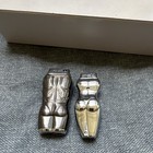 Set Of 2 Novelty Torso Body Shaped Lighters  Male   Female  Silver Tone