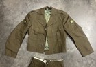 Vintage M-1950 Us Army Jacket Men   s 38 R Wool Od Wwii Korean War Pants 32x31 Tie