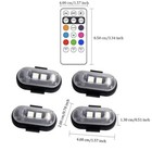 Rechargeable Wireless Car Light With Remote Control  Rgb Led Car Ambient Lights