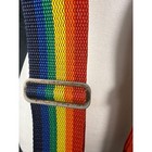 Vintage Nicholas Rainbow Striped Suspenders Unisex X-back Made In Usa