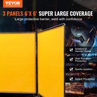Vevor Welding Screen With Frame 3 Panel 6  X 6  Welding Curtain Screen 12 Wheels