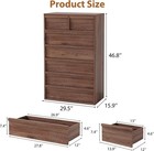 7 Drawer Dresser For Bedroom Wood Chest Of Drawers Handle Free Cabinet Storage