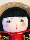 Vintage Vietnamese Cloth Red gold Doll N  n L   New Without Tags 10 Inch