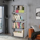 4-tier Industrial Bookshelf display Storage Shelves Rustic Wood Bookcase Shelves