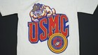Rare Vintage United States Marine Corps Usmc Dog T Shirt 90s Military White Sz S