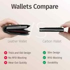 Rfid Blocking Slim Money Clip Men s Carbon Fiber Credit Card Holder Metal Wallet
