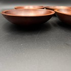 Vtg Hand Turned Wood Salad Snack Bowls Made In Canada Retro Farmhouse Maple
