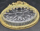 Vintage Matson Ormolu Vanity Soap trinket Dish Gold Rose Hollywood Regency 