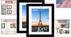 Sleek Black 8x10 Picture Frames - Durable Plexiglass For Your Cherished Memories