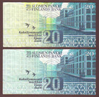 Finland  20 Markkaa 1993  W o Litt   Litt  A