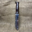Wwii U s  Egw Eg Waterman Fighting Knife W  Sheath Stacked Leather Handle  f34 