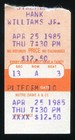 1985 Hank Williams Jr Nitty Gritty Dirt Band Concert Ticket Stub Notre Dame In