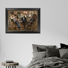 Gangster Barbershop Godfather Scarface Tony Soprano Wood Framed Art Picture