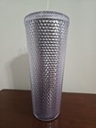Starbucks Silver Studded Tumbler Holidays Diamond 2019 Cold Cup 24 Oz New