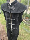 Mytholon Long Leather Vest Cape Capelet Cosplay Larping Renaissance  Set Xl 