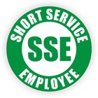 3pcs Short Service Employee - Sse Hard Hat Helmet Stickers Decals Construction