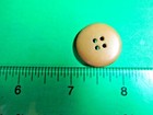  1  Vintage 7 8  Vegetable Ivory 2-tone Brown Check 4-hole Button-m513
