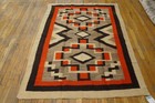Southwestern Navajo Ganado Rug Handwoven Antique Native American Wool Large Rugs