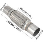 2 Pack 2 5 X 6 X 10 Inch Stainless Steel Heavy Duty Exhaust Flex Pipe  Double   
