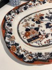 Davenport Chinoiserie Red Transferware Peony  Imari Platter 19thc 1856 15    Euc
