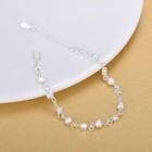 Women s 925 Sterling Silver Stars Beaded Link Foot Chain Ankle Bracelet  ab41