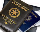 Star Wars Passport Holder Case Card Id Travel Accessory Leather Galactic Empire