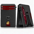 Rfid Blocking Pop-up Leather Men   s Wallet Slim Bifold With Money Clip Gift-ready